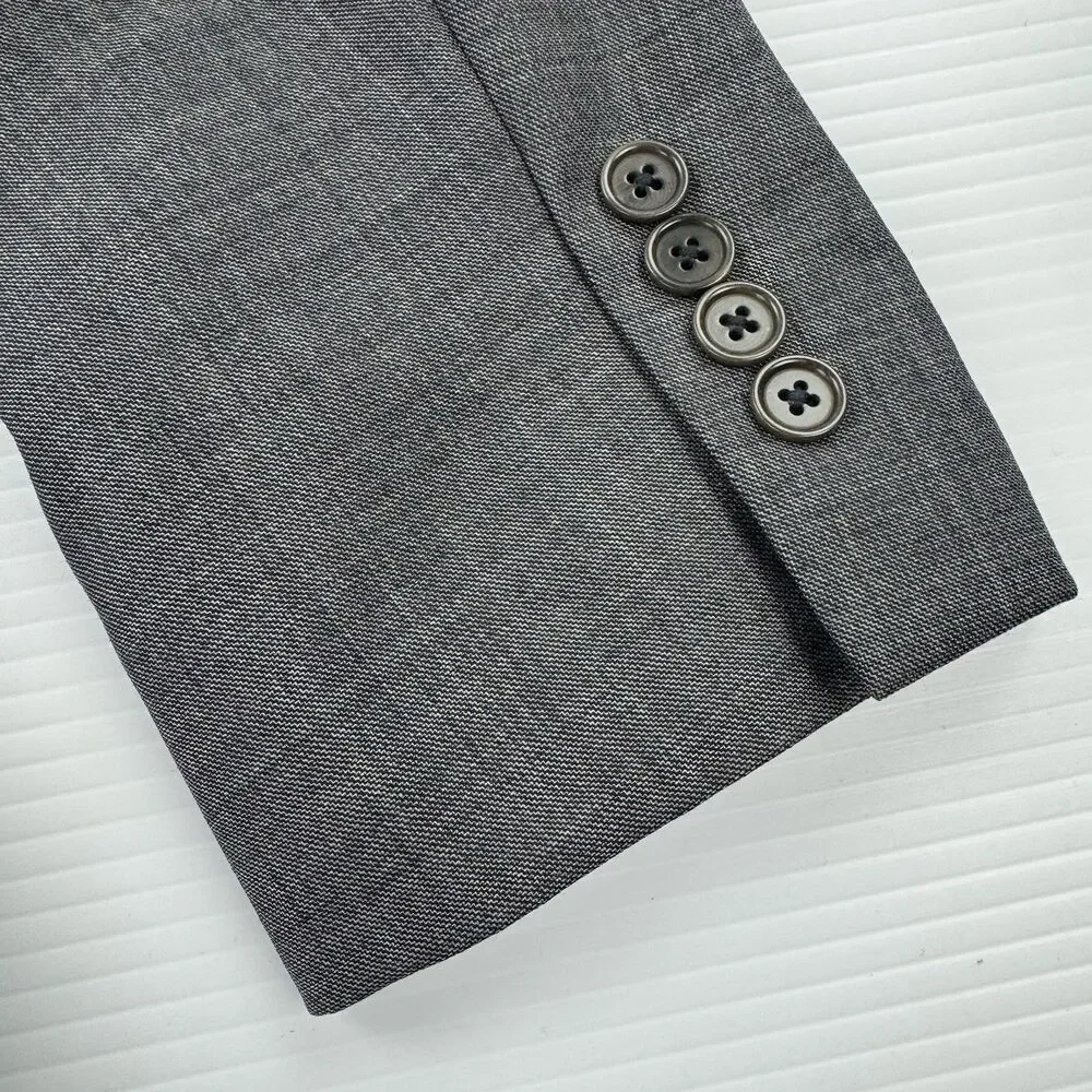Tallia Lord & Taylor Blazer Mens 40S Gray 100% Wool Sport Coat Pattern Lining